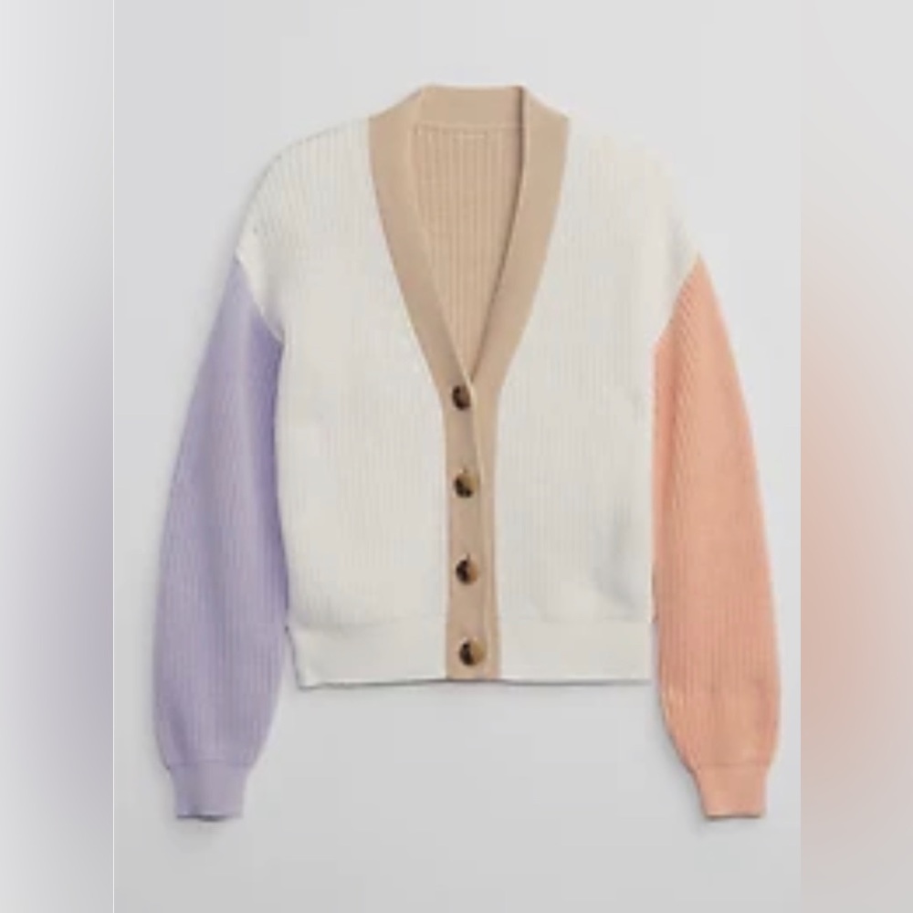 Shaker-Stitch V-Neck Cardigan